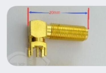 China Hot Sale R/a SMA Female Connector for PCB Welding 20mm